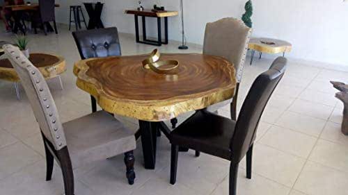 Mesa redonda de parota: Amazon.com.mx: Handmade