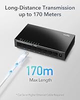 Cudy GS108 8-Port Gigabit Ethernet Switch Unmanaged Desktop Fanless Plug Play view 3