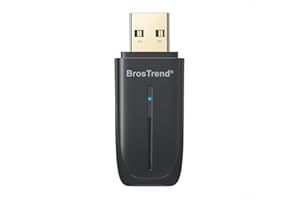 BrosTrend 2-in-1 USB Bluetooth WiFi 6 Adapter for PC Desktop Laptop, AX900 + Bluetooth 5.4, Mini USB WiFi Adapter Dual Band 5