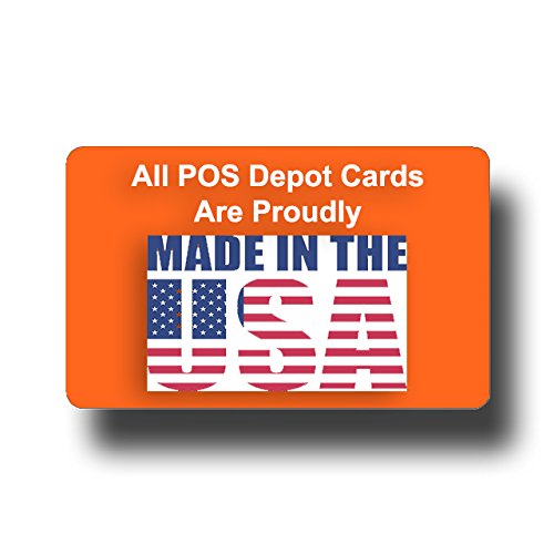 25 Pack ORANGE Micros POS Employee Swipe Cards - 5 Pre-Saturated 100% Alcohol Credit Card Swipe Reader Cleaning Cards - AMAZON PRIME SHIPPING