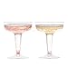Prestee DRINKET PLASTIC CHAMPAGNE GLASSES/CHAMPAGNE COUPE | 4 Ounce 2 Piece Martini Toasting Glasses 100 Pack | Disposable Champagne Flutes Bulk Pack Perfect for Wedding/Party Cocktail Cups