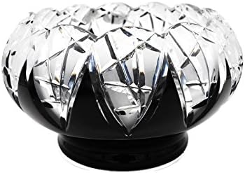 KARDAS CRYSTAL (TM) BOHEMIA LEADED CRYSTAL GLASS ROYAL SERIES KING BOWL (Midnight Black)