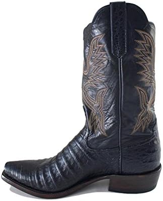 Rios of Mercedes Black Caiman Belly Mens Boots 9327T-Black-11-D