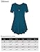 bebonnie Tunic Tops for Leggings for Women, Ladies Casual Plain Long Simple T Shirt Tunic Dress Dark Cyan M