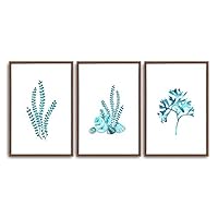 3 Piece Framed Canvas Wall Art Simple Seabed Elements Canvas Prints Home Artwork Decoration for Living Room,Bedroom - 16