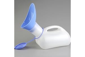 Portable Urinal, Urinals for Men Spill Proof, 34oz /1000ml Urinal for Car,Travel Urinals for Men and Women (White)