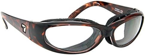 7eye Chubasco SharpView Sunglasses, Dark Tortoise Frame, Clear Lens, Small/Large by 7eye