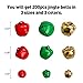 90shine 200PCS Christmas Jingle Bells Party Supplies - Xmas Decorations Craft Activity Decor