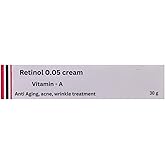 Retinol Cream 0.05 Vitamin A Repairs Fine Lines & Wrinkles, Scar Treatment, Age and Sun Spots, Anti-Aging Formula, 30g