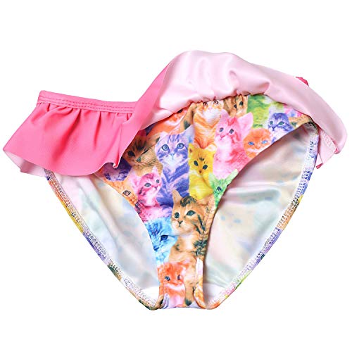 Red Cat Rash Guard for Girls Size 8 9 2-Piece Ruffle Tankini Swimwear Swimsuits - Thumbnail 6