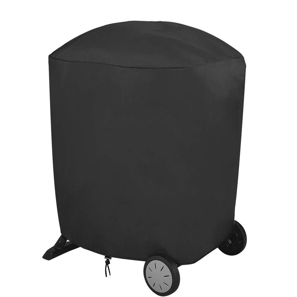 Vegena Barbecue Cover, BBQ Cover 420D Heavy Duty Oxford Fabric Grill Cover Waterproof, Windproof, Rip-Proof& UV Resistant for Weber, Holland, Brinkmann and Char Broil (D75 x 70cm) - Black