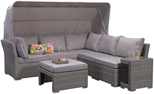 Amazon De Garden Impressions 07198gt Lounge Set Kuba Shadow 226 X 221 X 75 Cm Grau