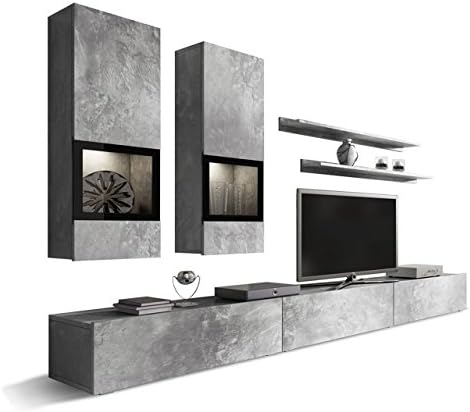 Barbos Unique Modern Wall Units Center meble furniture/Contemporary Wall Units/Color Grey Concrete