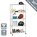 Seville Classics 5-Tier Steel Wire Shelving with Wheels, 30" W x 14" D x 60" H, Plated Steel primary