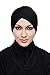 Aishah Muslim Women Hijab Cap Bonnet Full Cover Cotton Inner Under Scarf(Black)