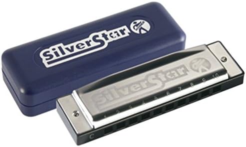 Hohner M50405S Enthusiast Series Silver Star Harmonica, Diatonic, Key E