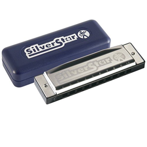 Hohner M50405S Enthusiast Series Silver Star Harmonica, Diatonic, Key E