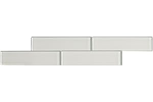 Aspect Peel and Stick Backsplash Subway Matted Glass Tile in Frost for Kitchen and Bathrooms (Sample)