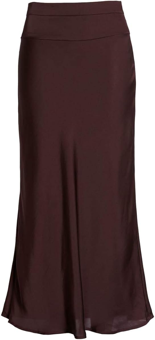 normani bias cut satin skirt