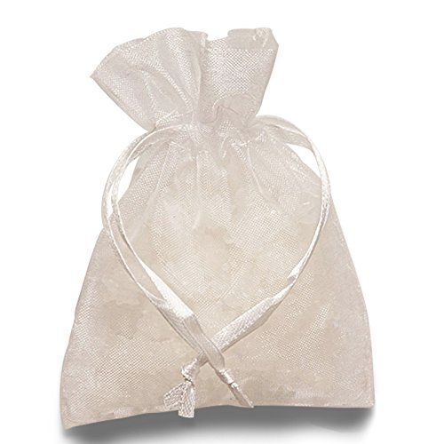 White Organza Gift Bags | Quantity: 30 | Width: 5