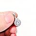 Sterling Silver Round Cut Cubic Zirconia Halo Pendant Necklace for Women, 18 inches