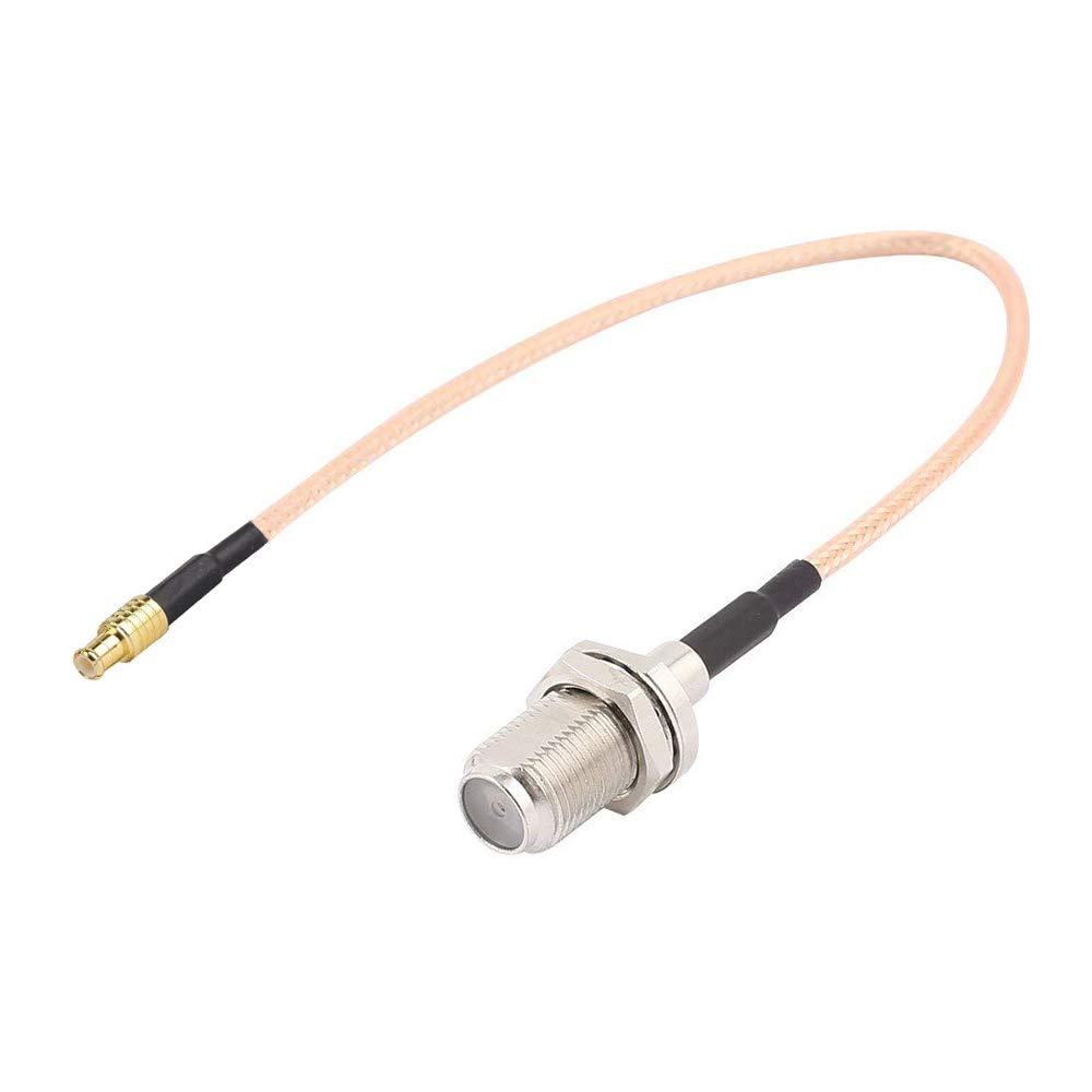 TengKo RG316 Coax Coaxial Cable, 15cm Wifi Antenna Adapter MCX Male Straight Switch to F Female Jack Pigtail Cable