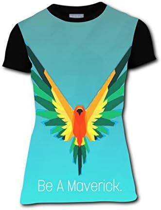 DUANZHENGXIA Customized Logan-paul-Parrot Womens Shorts Sleeve Tees Fashion Printing T-shirts S