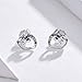 Presentski Unicorn CZ Stud Earrings 925 Sterling Silver Love Heart Cute Animal Hypoallergenic Piercing Earrings Studs for Kids Girls Women