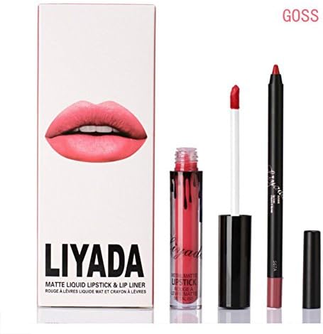 Waterproof Lipstick HUBEE Long Lasting Liquid Pencil Pigmented Lip Gloss Liner Pen(Goss)