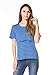 Bearsland Maternity Women's Striped Short Sleeves Maternity Nursing Top Bluegreen Size M