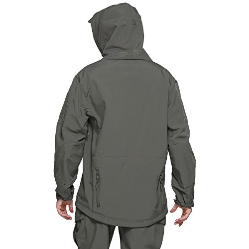 ReFire Gear Men's Soft Shell Military Tactical Jacket Outdoor Camouflage Hunting Fleece Hooded Coat - Thumbnail 5