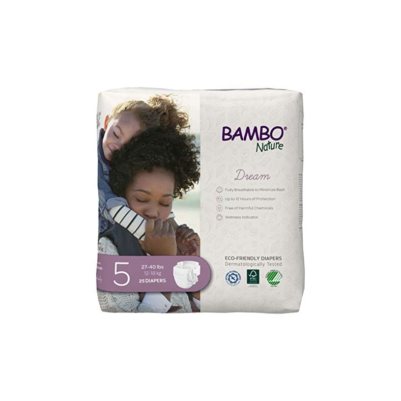 Bambo Nature Premium Baby Diapers (SIZES 1 TO 6 AVAILABLE), Size 5, 25 Count