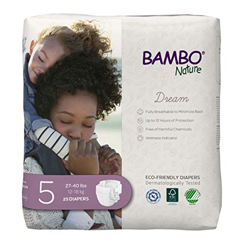 Bambo Nature Premium Baby Diapers (SIZES 1 TO 6 AVAILABLE), Size 5, 25 Count