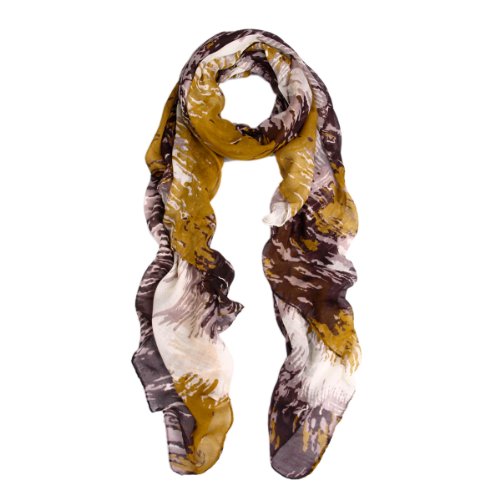 Premium Three-Tone Freestyle Airbrush Scarf, Taupe