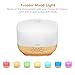 Aromatherapy Diffuser 500ml Anjou Ultrasonic Essential Oil Diffuser Cool Mist Humidifier (Woody Grain, 7-Color LED Mood Light, Low-Water Protection, Auto Shut-off, Up to 14Hrs, BPA-free)