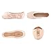 KUKOME-SHOP Satin Ballet Pointe Shoes Dance Shoe with Ribbon and Toe Pads for Girls Women (US9 (Foot Length:10.03 inch)) Pink