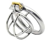 New Steel stainless male chastity device penis cage penis ring small cock sex toys A231-1 (cage with 50mm ring)