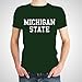 UGP Campus Apparel AS01 - Michigan State Spartans Basic Block T-Shirt - Small - Forest