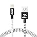 iXCC Braided Lightning Cable, [MFi Certified] 4 Feet Nylon-Braided iPhone Charging and Sync Cable for iPhone 7/6/6s/Plus/5/SE/iPad Mini/Air/Pro - (Black/White)