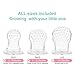 Baby Food Feeder - Hombae Fruit Feeder Pacifier - Mesh Baby Feeder - Baby Fruit Mesh Feeder - Baby Fresh Fruit Pacifier - Fruit Pacifier Feeder, Baby Nibbler, 2 Pack with 6 Nipples.