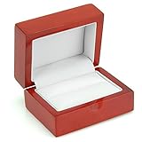 Geff House Cherry Wood Double Ring Jewelry Gift Box