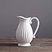 D'vine Dev 10 Inch White Ceramic Pitcher Vase for Home Décor, VS-PT-1