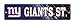 Rico Industries NFL New York Giants 16-Inch Plastic Street Sign Décor