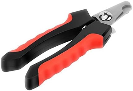 Dog Nail Clippers with Quick Sensor,Keeptop Pet Nail Trimmers for Medium Large Breed Dogs with Safety Guard and A Nail File (Black and Red for Large Dogs Above 10KG )