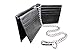 Juzar Tapal Collection Genuine Leather RFID Blocking Bifold Wallet for Men, Stylish Bifold, Stainless Chain, Flip-up Window ID (J521BF-WC, Black)