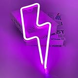 Attivolife Lightning Shape Purple Neon Sign, LED