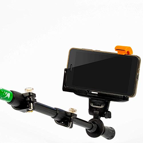 Selfie Phone Holder with Camera Shutter Bluetooth Remote Control for All Trekking Hiking and Walking Pole Sticks