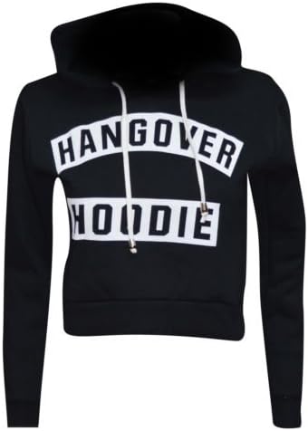 Mobash Ltd New Ladies 'Hangover Hoodie' Slogan Printed Long Sleeve Hoodie Top Sweatshirt