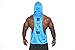 YiZYiF Men's Hooded Gym Tank Tops Bodybuilding Stringer Muscle Workout Shirts Black Large