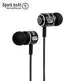 Spark beAt SHB10 Heavy BassHead Headset with Mic (Bold Black, Metal, In the Ear)